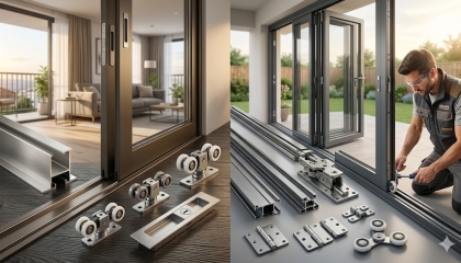 Phân biệt phụ kiện cửa lùa và cửa xếp trượt khi thi công