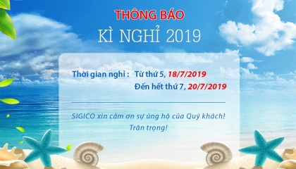 SIGICO TRÂN TRỌNG THÔNG BÁO 