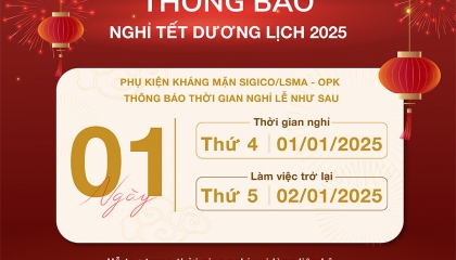 THÔNG BÁO LỊCH NGHỈ TẾT DƯƠNG LỊCH 2025